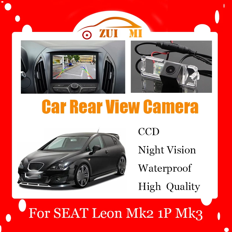 

Car Reverse Rear View Camera For SEAT Leon Mk2 1P Mk3 5elF CCD Full HD Night Vision Backup Parking Camera