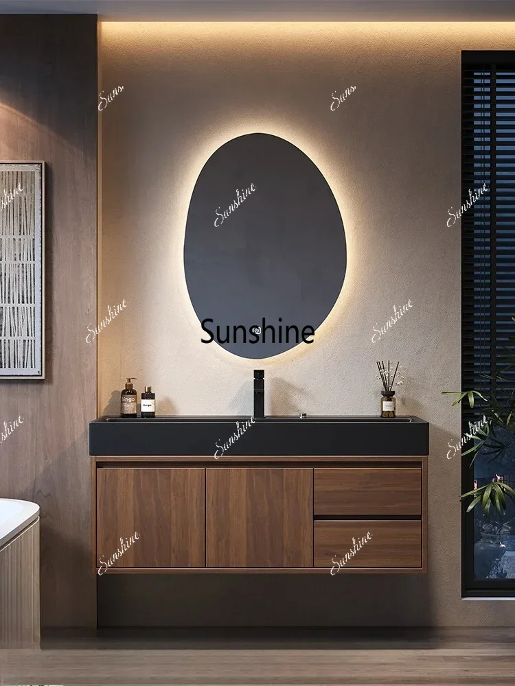 Medieval style integrated basin bathroom cabinet combined toilet washstandT*