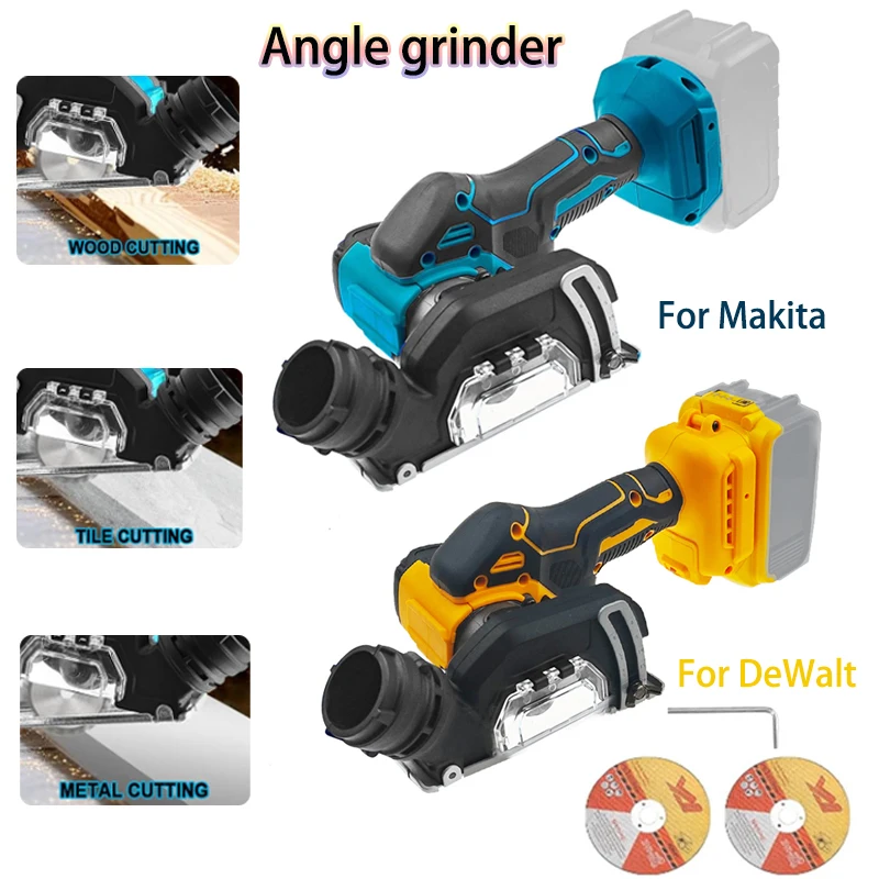

Угловая шлифовальная машина для резки, для аккумулятора Makita/DEWALT18/20 В, 3-дюймовая электрическая угловая шлифовальная машина для резки, шлифования, полировки