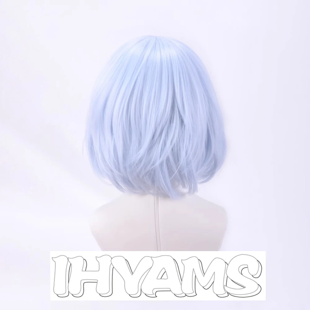 Khun Aguero Agnis Cosplay Wigs Tower of God 30cm Short Light Blue Synthetic Hair Bobo Cos Wig Heat Resistant