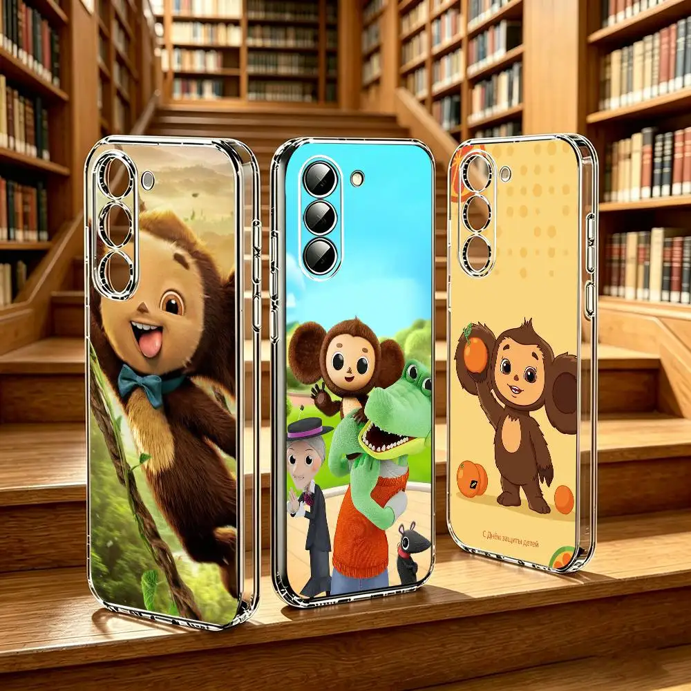 Retro USSR Animated Art  Phone Case for Samsung Galaxy A55 A06 A16 A26 A36 A56 A25 A35 A15 Transparent Flexible Cover