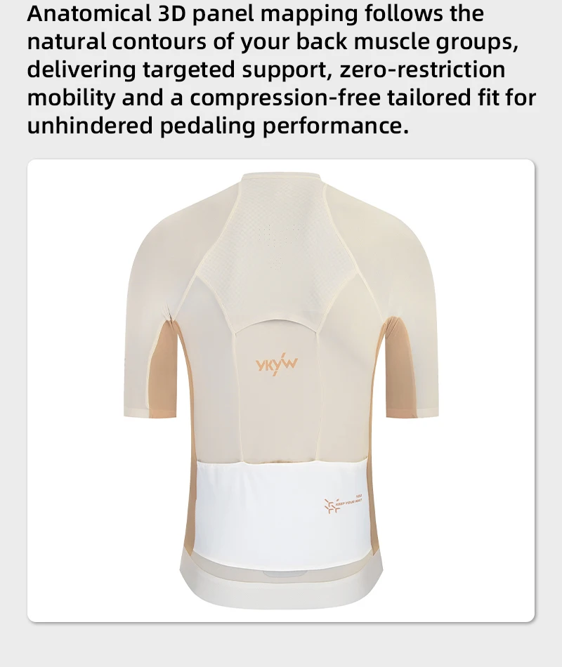 YKYWBIKE Anato-Racing Radtrikot Herren ProCompetition UV-Schutz Kühlendes Rennrad-Shirt DuPont ™ Fahrradtrikot MTB – Detail 4