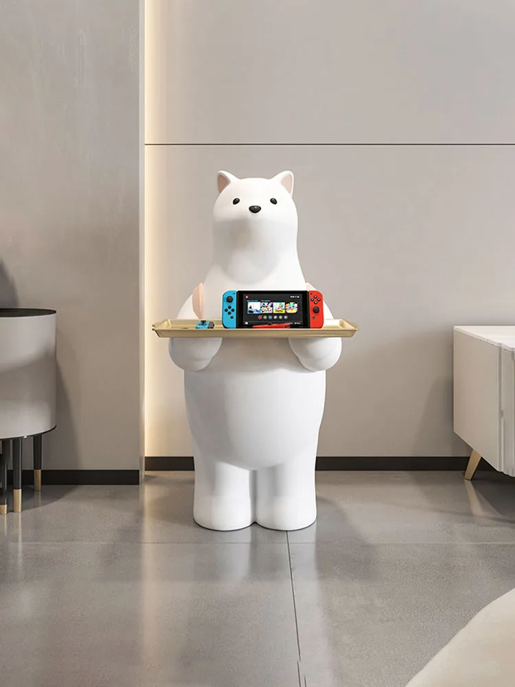 Nordic Home Decor Polar Bear Statue Room Decor Large Animal Sculpture Luxury Home Accessorie Decoration Resin Crafts Figurine