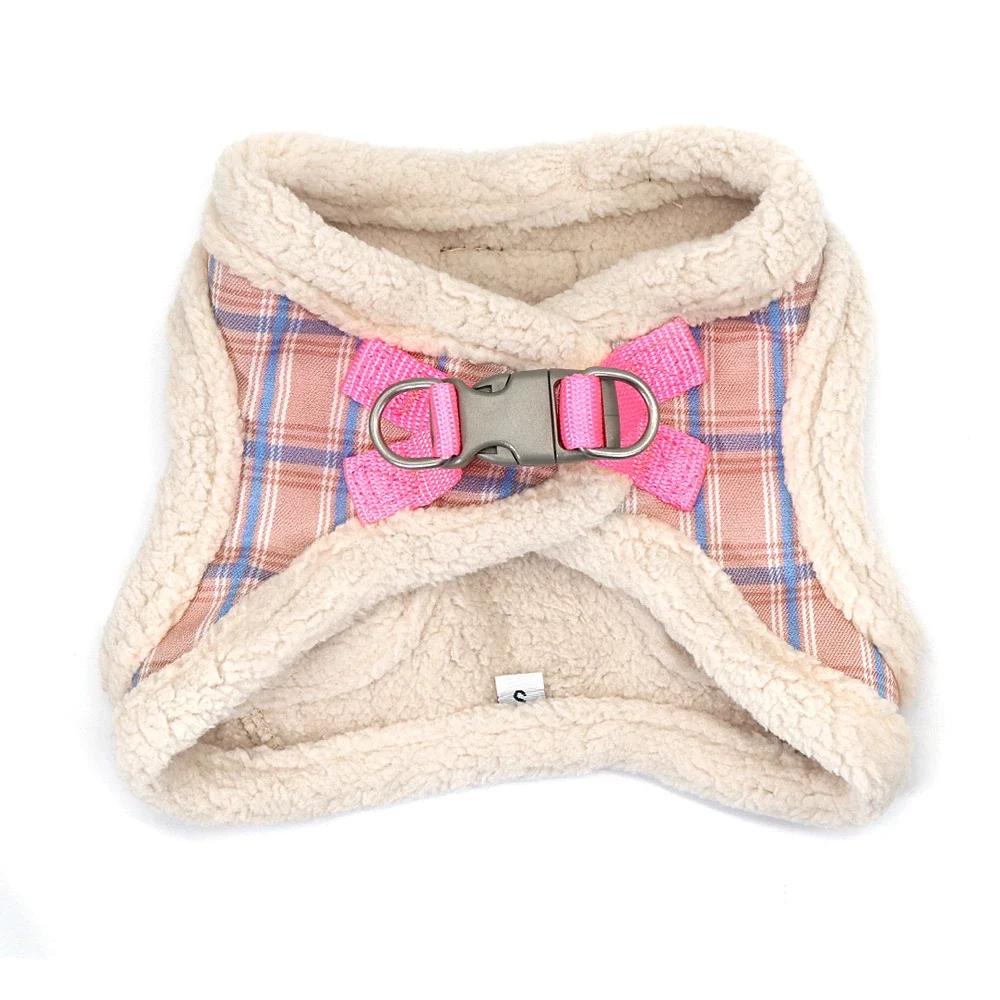 

Adjustable For Small Medium Dogs French Bulldog Winter Warm Dog Harness Vest Soft Padded Pet Chihuahua Puppy Harness Leash Set