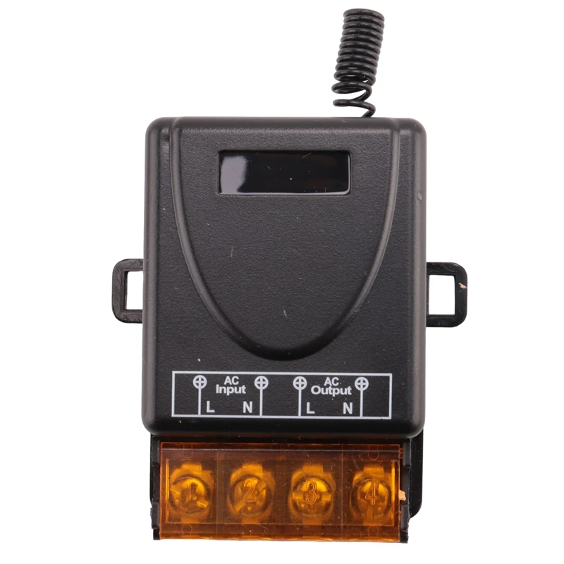433MHz 220V Water Pump Remote Control Switch 1Ch 30A Receiver Module ON/OFF Wireless RF Transmitter for Light LED Fan-ABVM