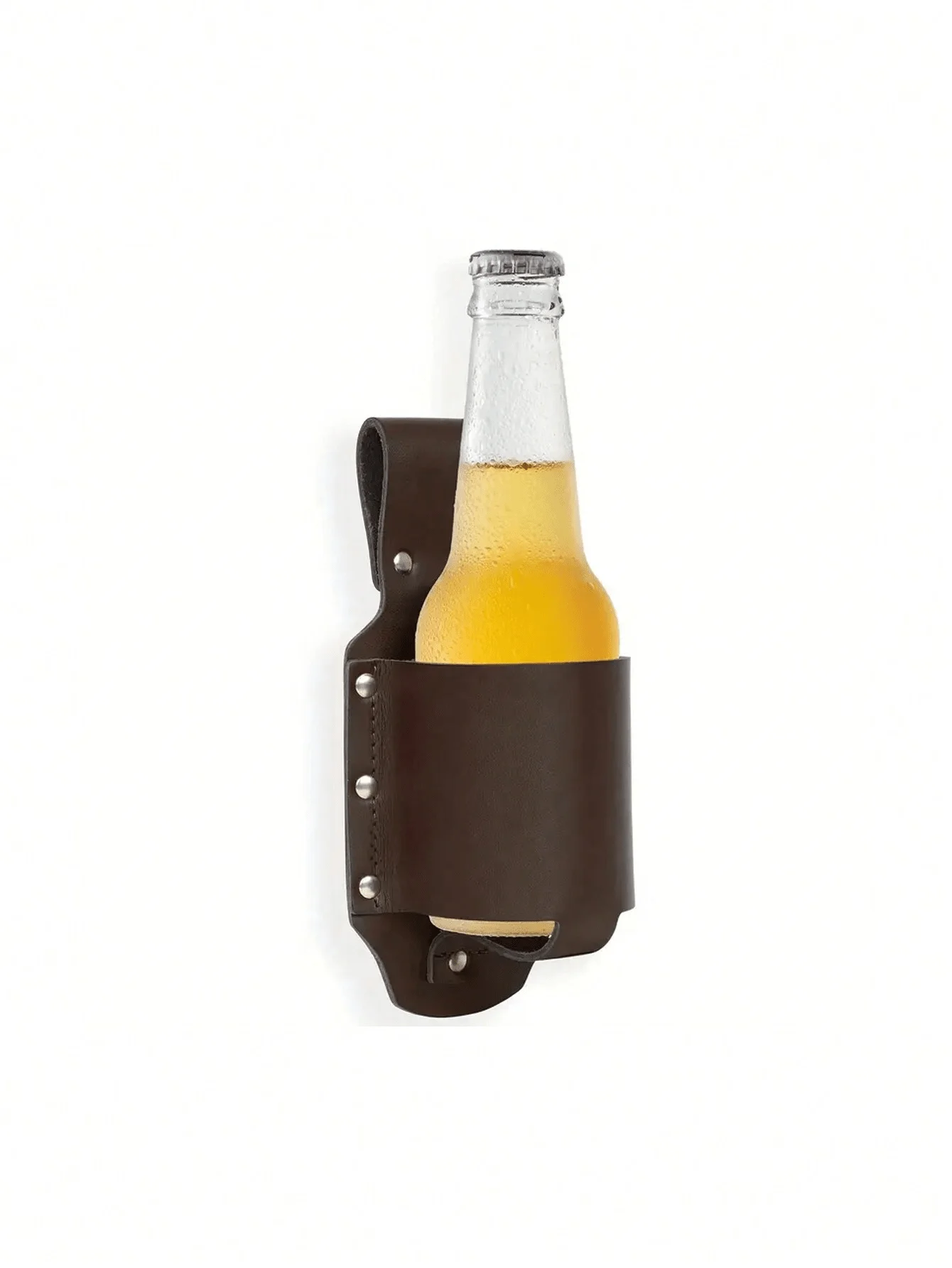 1pc Classic PU Leather Bottle Holders Belt Waist Bag Beer Bottle Case Travel Outdoor Creative Portable Mountaineering Fanny Pack