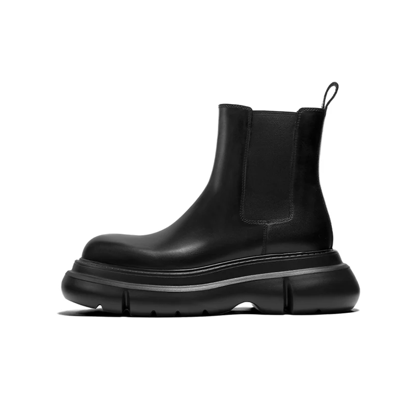 nouvelles-bottes-chelsea-en-cuir-pour-hommes-bottes-montantes-a-semelle-Epaisse-polyvalentes-style-tube-fume-pour-moto