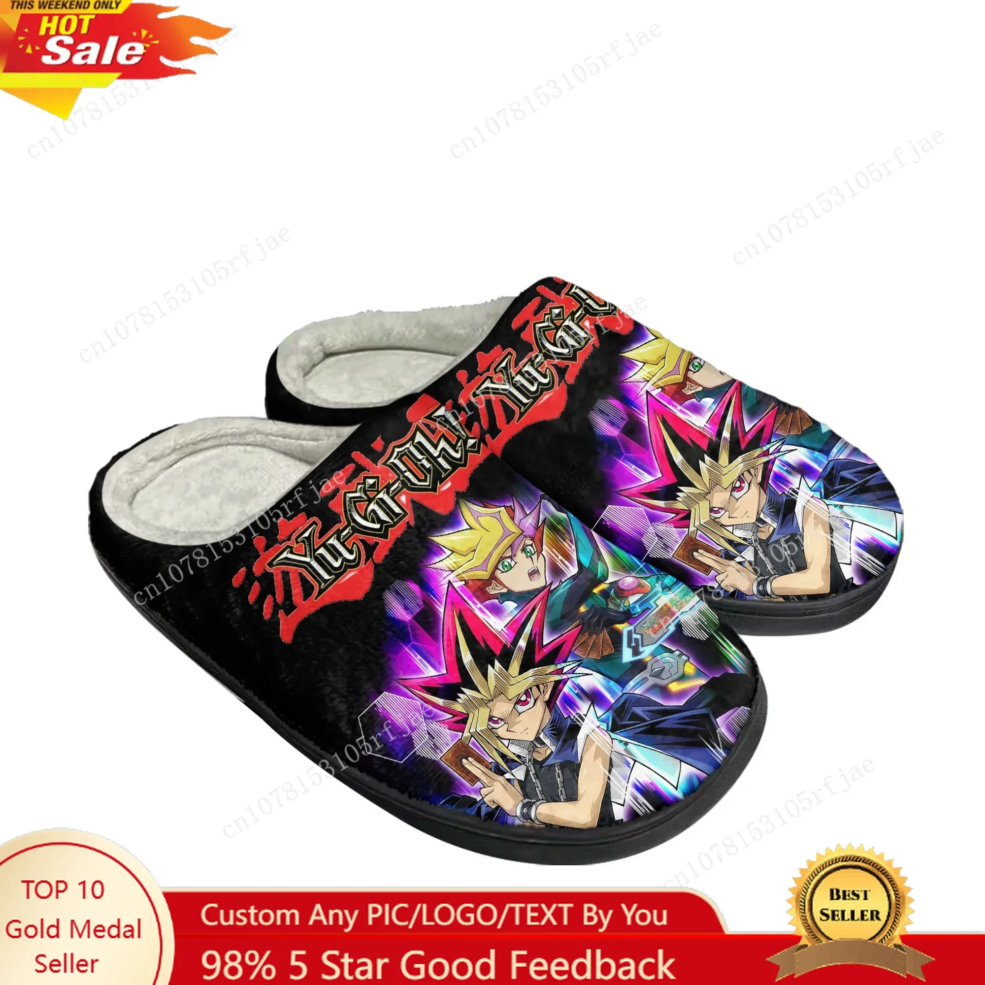 

Yu Gi Oh Home Cotton Slippers Cartoon Game Fashion Plush Bedroom Mens Womens Teenager Casual Keep Warm Shoes Tailor Made Slipper