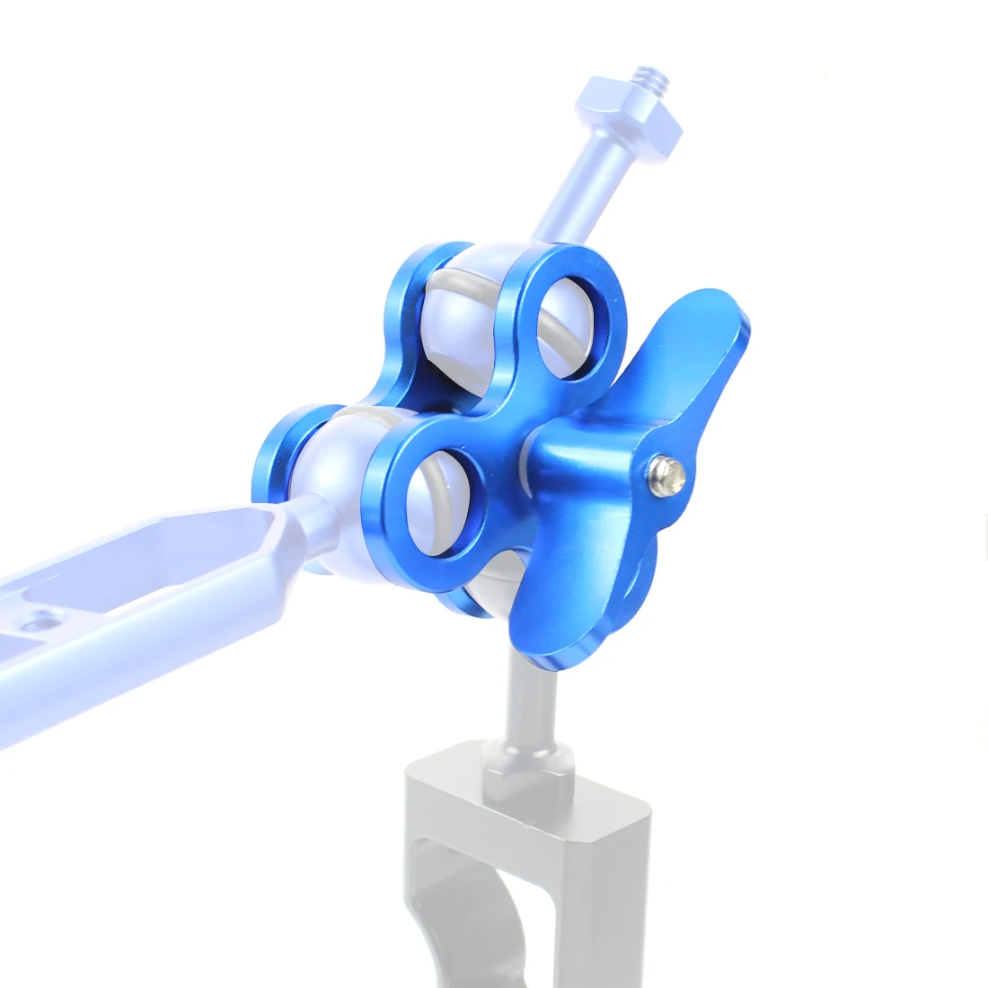 Diving 1 inch Ball Fixture Lights Arm Ball Butterfly Clip Triple Clamp Mount Adapter for Gopro DJI Action DSLR Camera Underwater