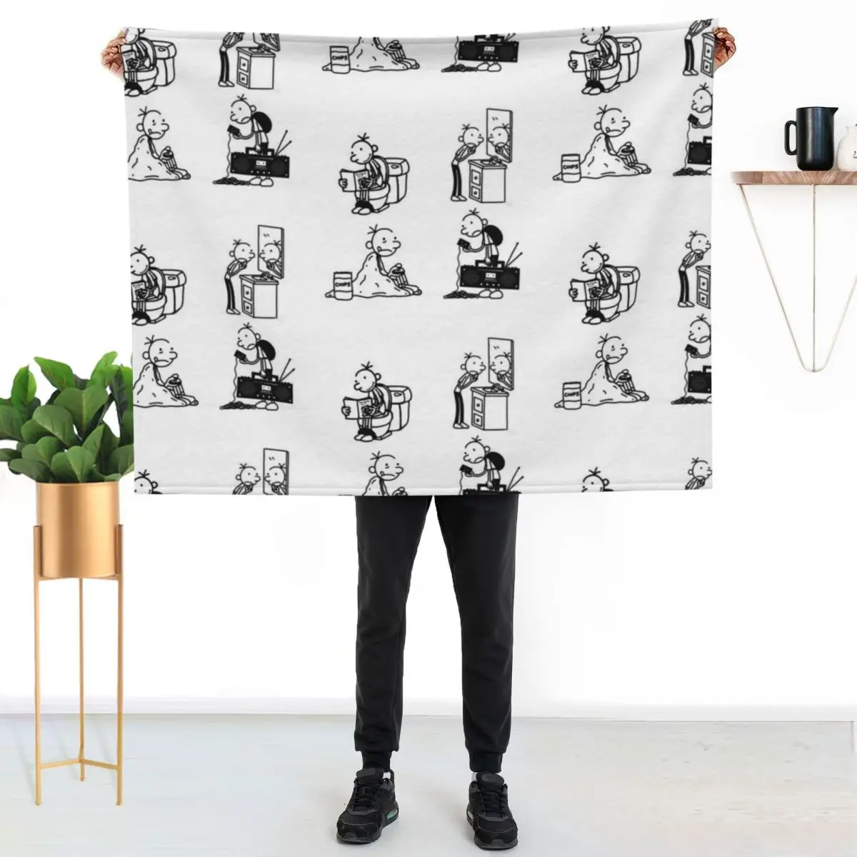 

Wimpy Kid 4 states of Greg Heffley Throw Blanket Fluffy Cozy Throw Blanket for Home Decor