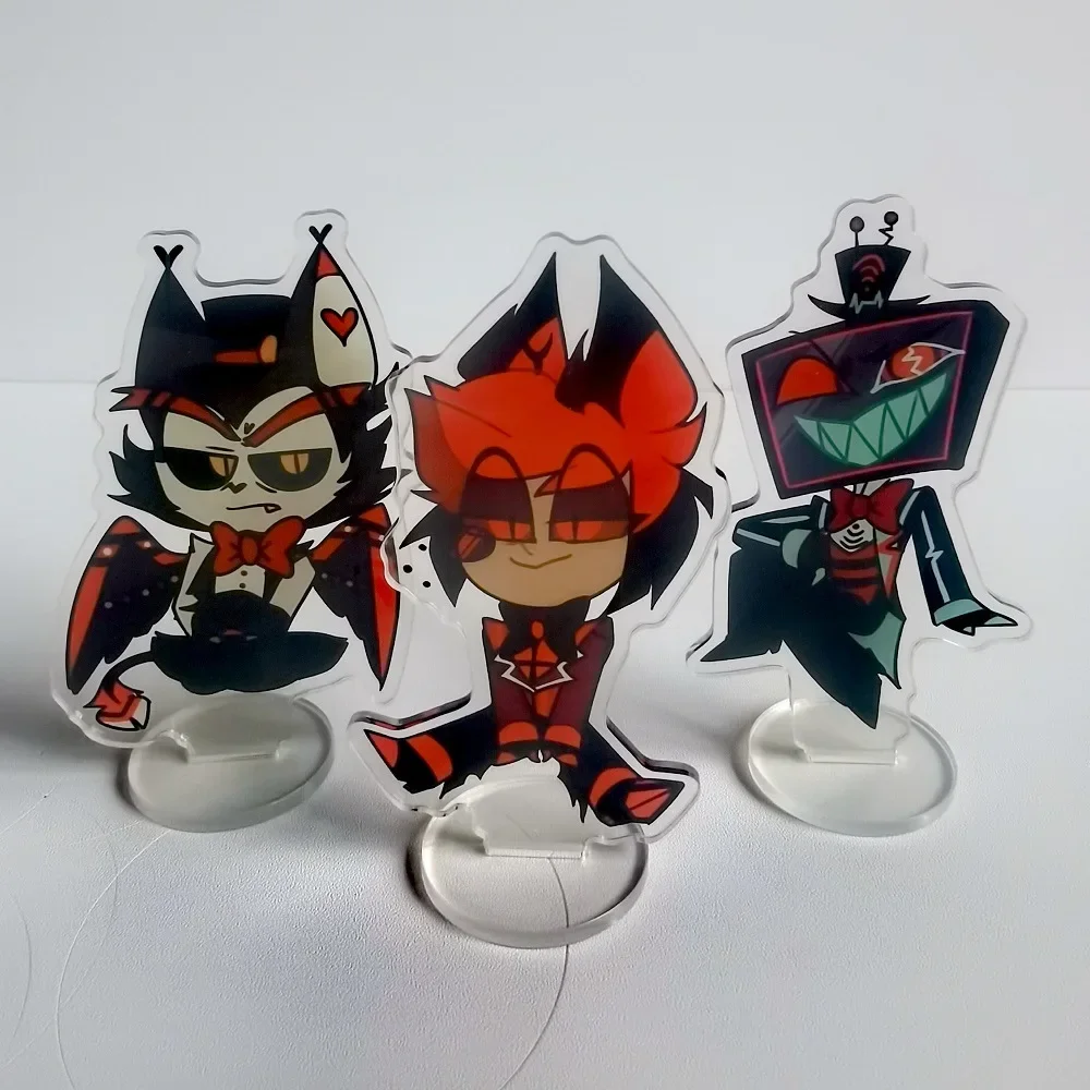 Anime Peripheral Cartoon Hazbin Hotel Alastor Morningstar Cosplay Stand Acrylic Cartoon Figure Standing Birthday Festivals Gifts