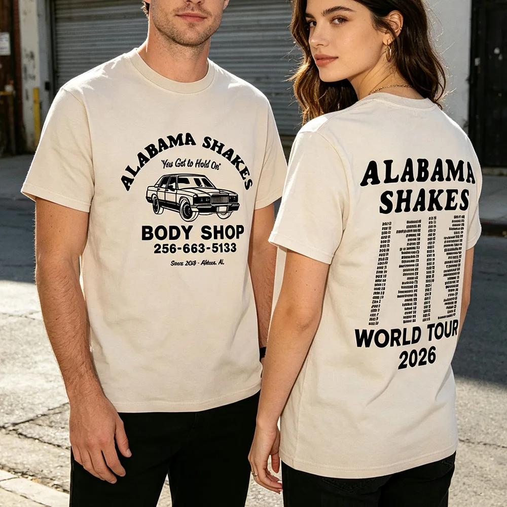 Alabama Shakes Wold Tour 2026 T-shirt Unisex Streetwear Summer Short Sleeve Cotton Female Tshirts Casual O-neck Fashion Shirt