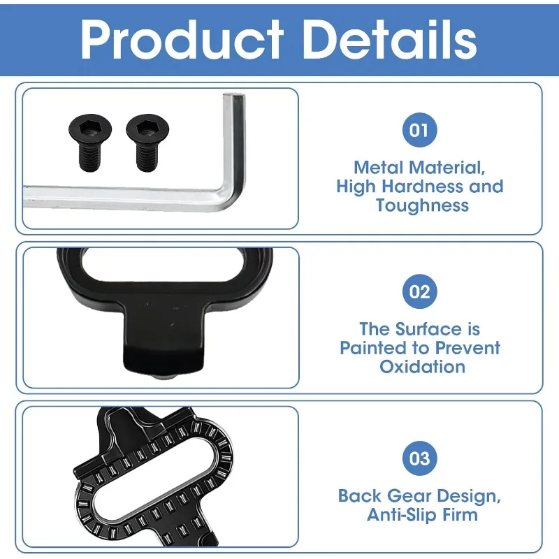 Shimano SH51 SPD Cleats MTB (الدراجة الجبلية) | مجموعة مشابك دواسات متعددة الإصدار لدواسات الدراجة، زوجان من ملحقات أحذية ركوب الدراجات #2