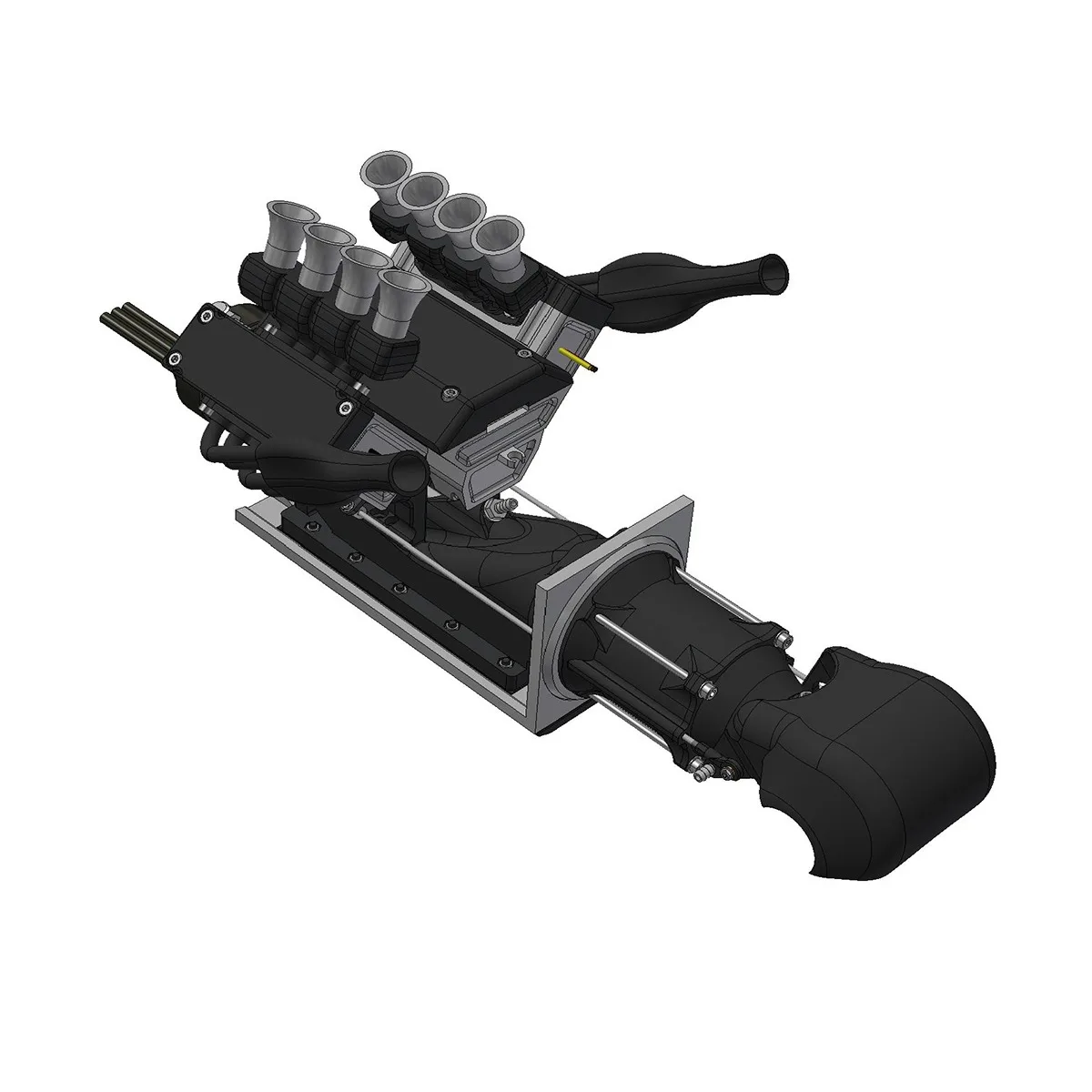 

Remote Control Jet Boat Two-stage Propeller Jet Pump Kit 36.2cm with Brushless Motor Jet Pump Kit Ship Toy