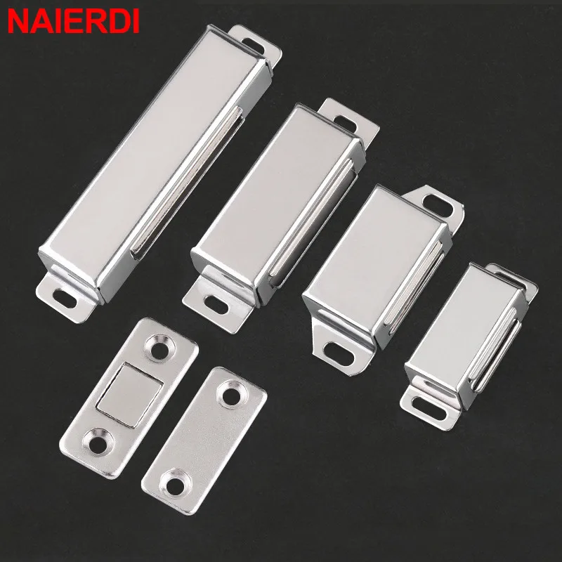 NAIERDI 5 шт. Магнитная дверная защелка из нержавеющей стальной шкаф с выдвижными ящиками для кухонный шкаф буфет