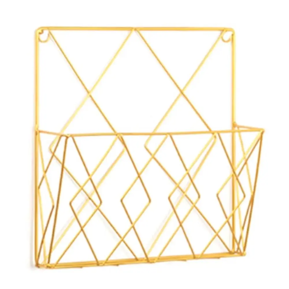 Metal Magazine Holder Wall Mounted Simple Magazine Organizer Large Capacity Multi-purpose Sundires Storage Box