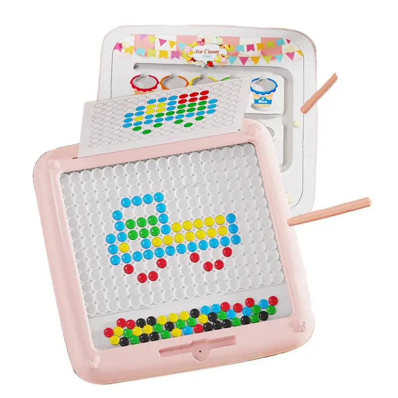 

Kids Toys Magnetic Drawing Board Learning Doodle Board With Magnet Beads Magnetic Dot Art Preschool Toys Large Fine Motor Skills