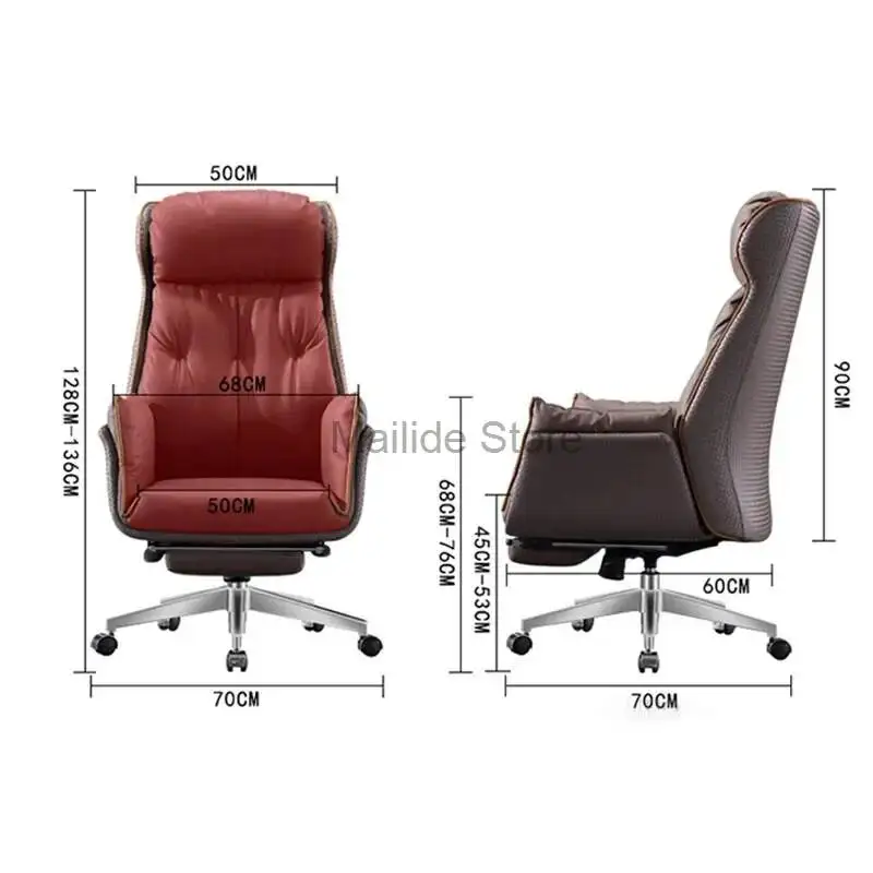 

Furniture Office Light Luxury Office Chairs Modern Boss Soft Backrest Computer Chair Conference Room Armchair Lift Swivel Chair