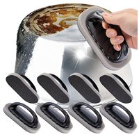 Magic Emery Sponge Brush - Rust Removal Eraser Cleaner with Handle for Kitchen Bath Strong Decontamination Brush Cleaning Tool