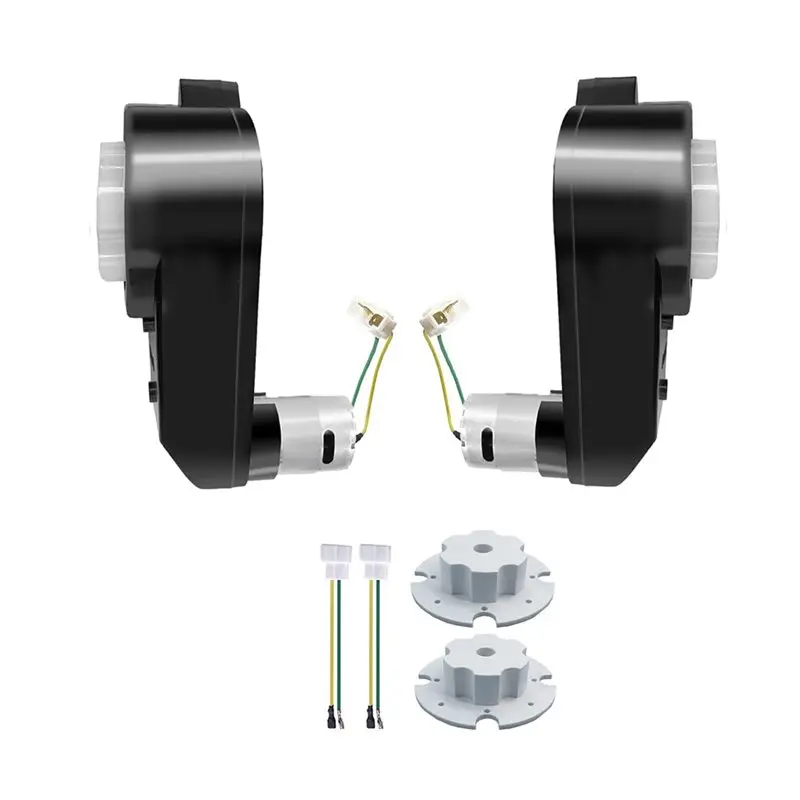 AB34-2PCS 24V RS555 35000RPM High-Speed Steel Gears Motor Gearbox For Power Wheels Kids Ride On Car Motor Upgrade