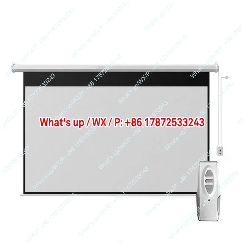 Electric remote control wall mounted projection screen 4K high-definition cinema 3D stereoscopic anti light screen 120 inches