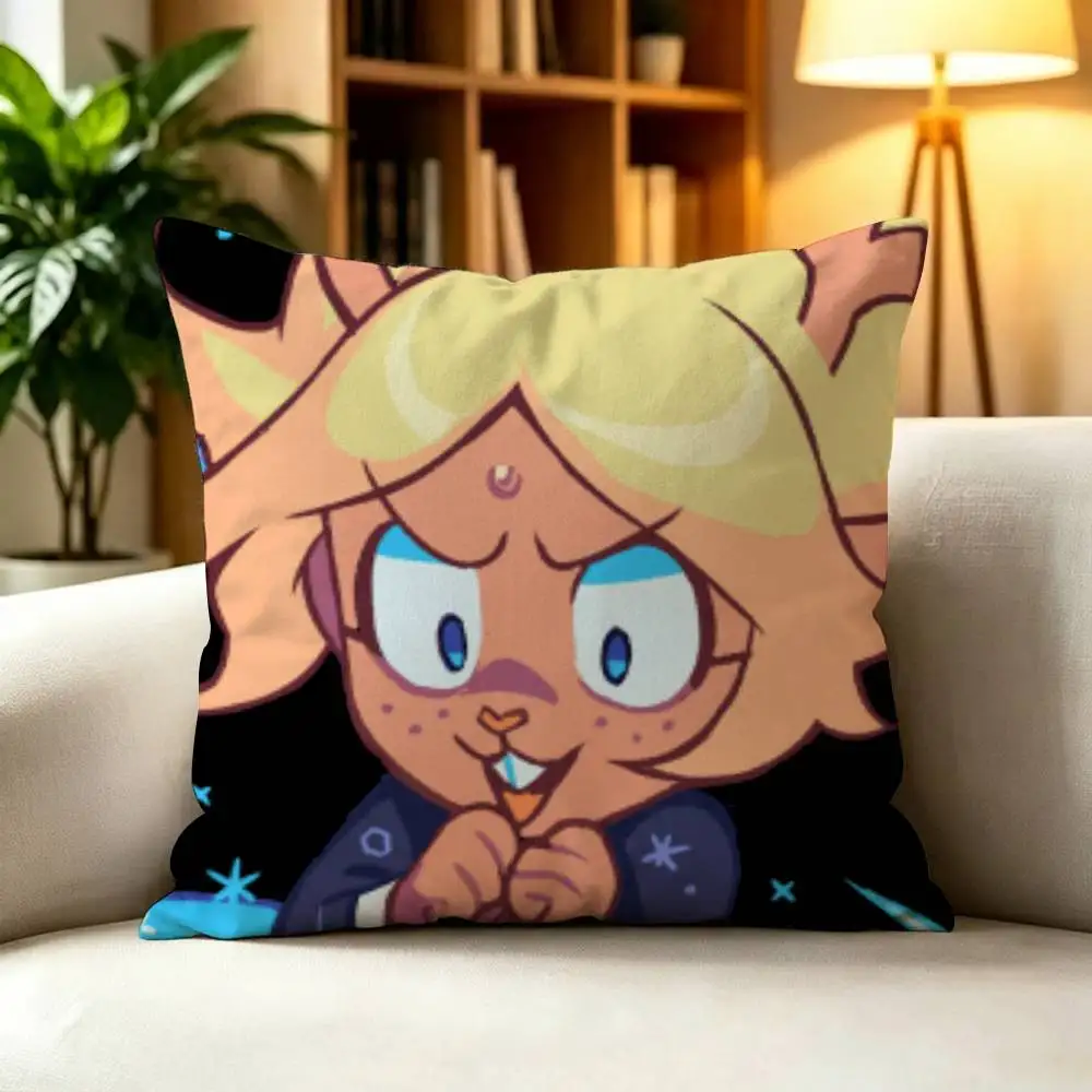 For D-Deltarune Noelle Holiday  Double-Sided Printed Cushion Cover Bedroom Bedside Sofa Pillow Case