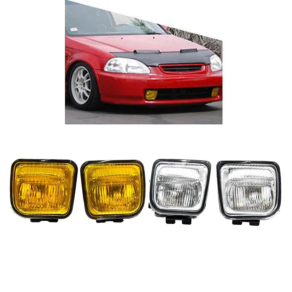 Set of 2 Fog Lights Replacement for 96-98 Civic,Necessary Mounting Hardware Included