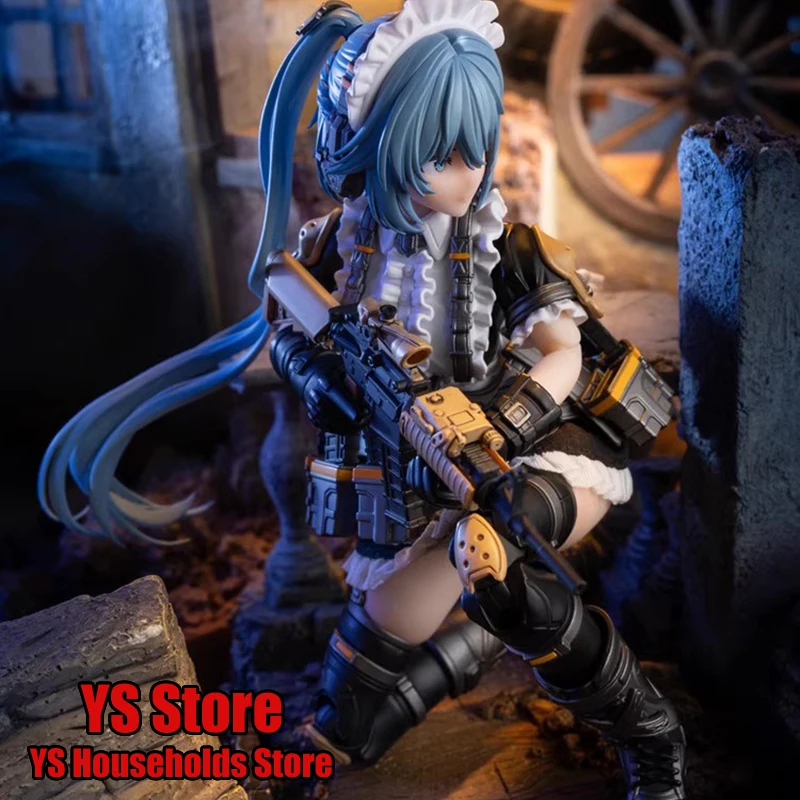 

Snail Shell RA-02 1/12 Scale Blue Hair Tactical Maid Mobile Suit Girl Action Figure 6" Full Set Female Soldier Model Collection
