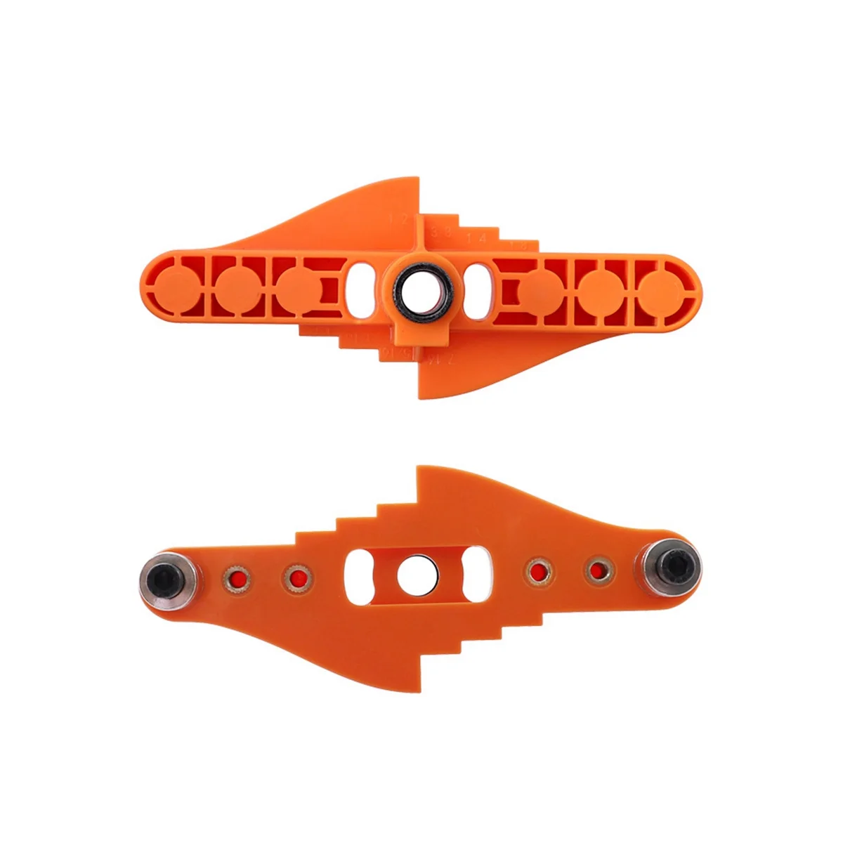 Two-In-One Straight Hole Punch Locator Set Self-Centering Scriber Round Tenon Punch DIY Woodworking Tools Orange image 2