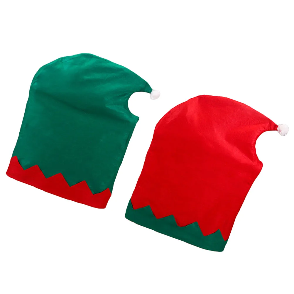 

4pcs Christmas Chair Covers Green Red Premium Slipcovers Dining Stool Protector Wrinkle Resistant Machine Washable Hotel Wedding
