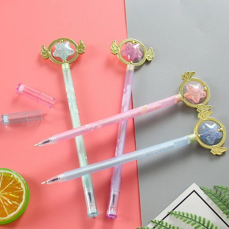 Ellen Brook 1 Piece Stationery Cute Crystal Fairy Magic School Office Supplies Stationery Sweet Lovely Pretty Candy Gel Pen