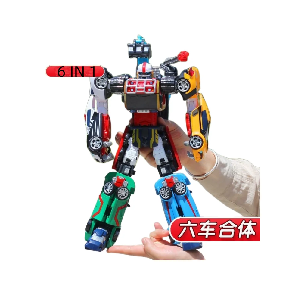 Anime Transformation Robot Toy, 6 em 1 Enhanced Edition, Tobot Deformation Car, Korea Cartoon Brothers