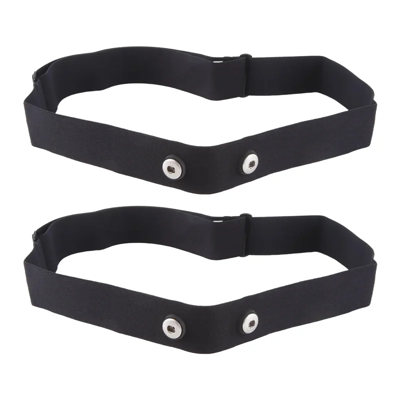 

A24F-2Pcs Elastic Heart Rate Chest Strap Bands For Geonaute Wahoo Garmin Magene Bryton Coospo Heart Rate Sensor Chest Belt