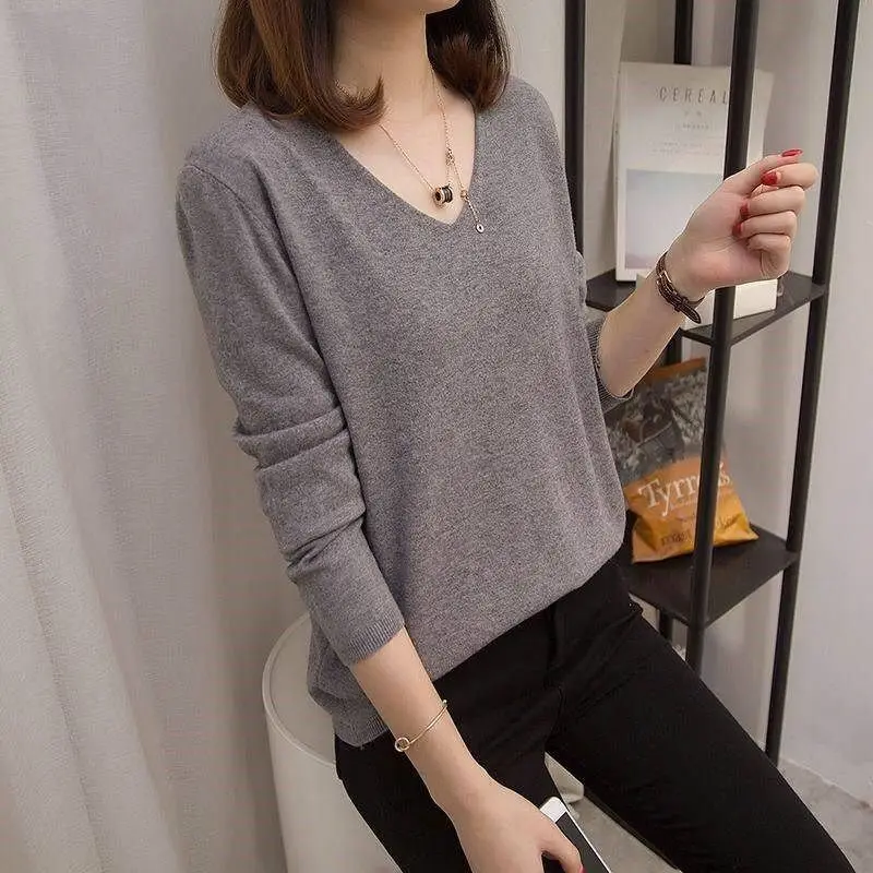 Prostota Casual Knitting Bottoming Shirt Spring Autumn Long Sleeve Solid Loose Pullovers Tops Vintage Fashion Women Clothing