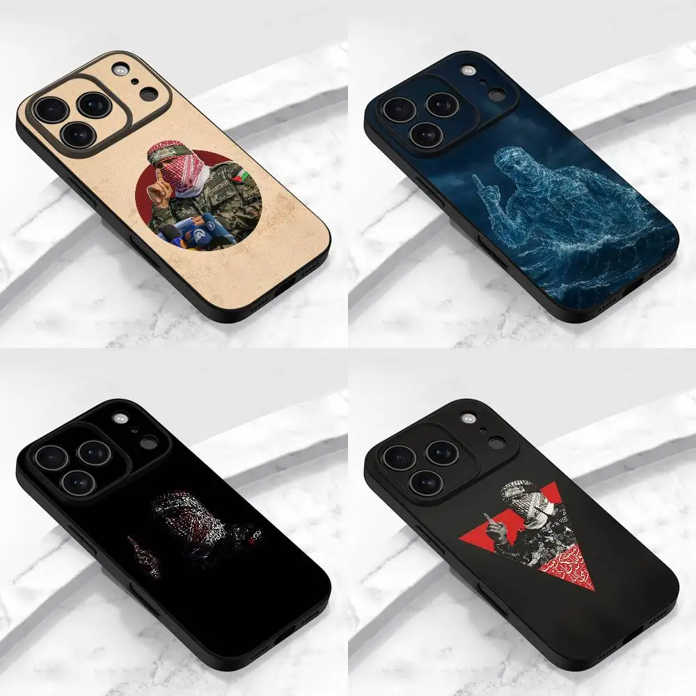 

A-Abu Obaida Phone Case For iPhone 17,16,15,14,13,12,11,Pro,Max,Plus,E,Air,Mini Soft Black Shell