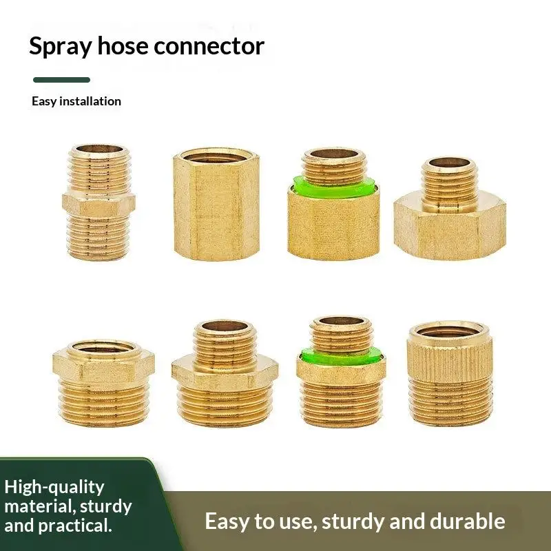 Wear Resistant Brass High Pressure Sprayer Reducer M18 Internal to M14 External Thread for Irrigation Spraying Jobs