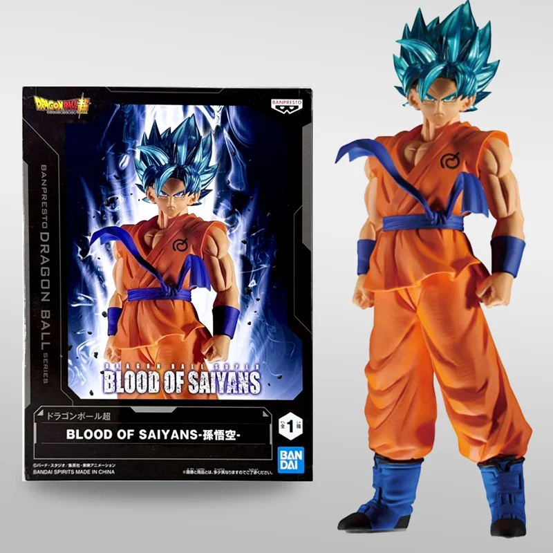 

In stock Bandai Original BANPRESTO Anime Dragon Ball BLOOD OF SAIYANS Son Goku PVC Action Figure Collectible Model Toy Gifts