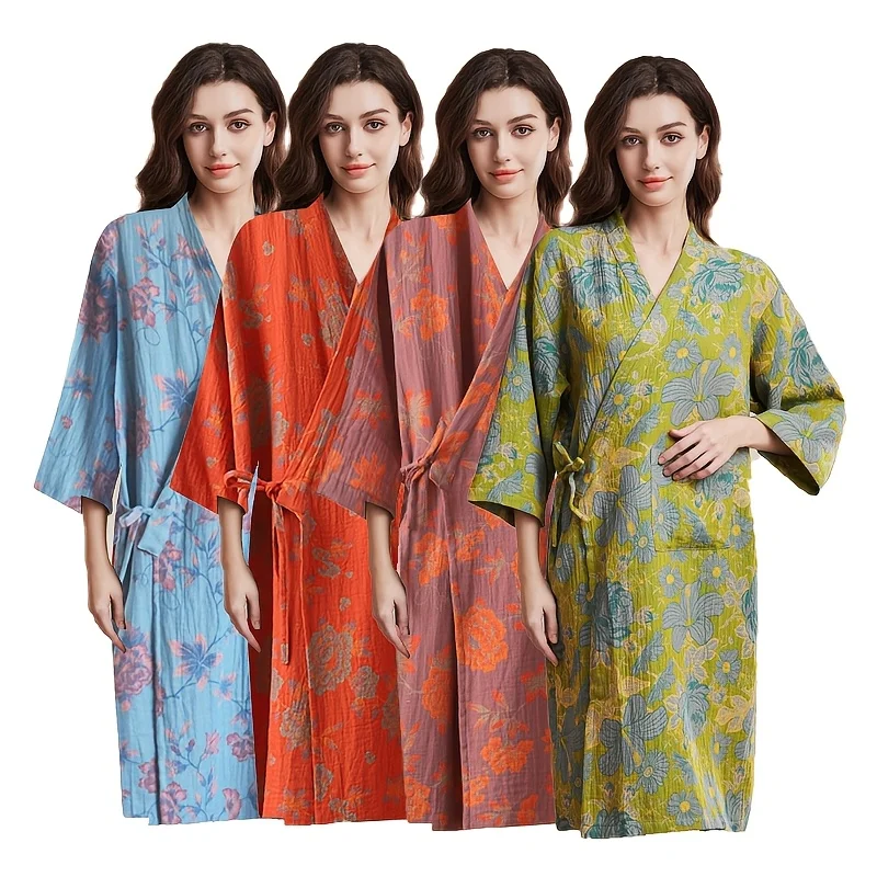 

A Pure Cotton Gauze Wearable Bath Towel Suitable for Women Double Layer Thin Design for Spring Summer Quick Drying Absorbent