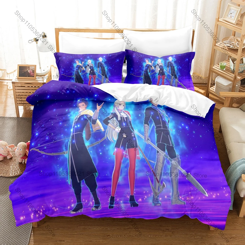 Personality Fire Emblem Engage Game Bedding Set New Emblem Ring Print Duvet Cover Pillowcase For Gamer Bedroom