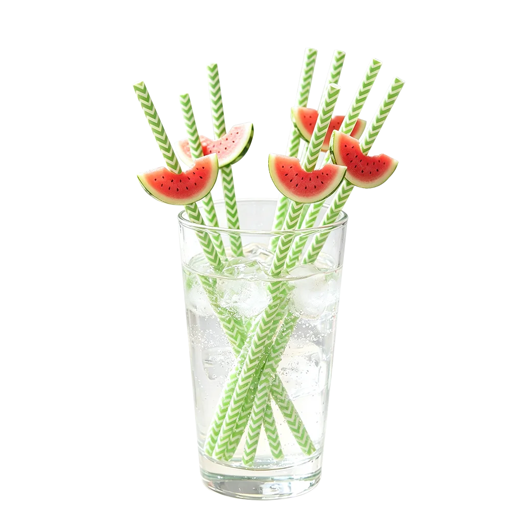Wassermelonen-Geschirr, Kindergeburtstag, Party, Pappteller, Servietten, Strohhalme, Tassen, Dekorationen, Sommer-Partys mit Wassermelonenmotiv – Detail 3