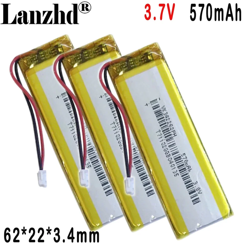 342262 Polymer lithium Battery 3.7V 570mAh For smart wearable massage instrument point reading pen