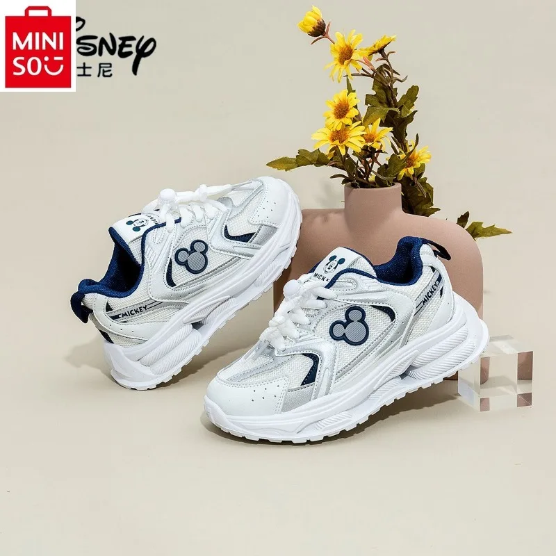 Mini Disney Cartoon Mickey bedruckte bequeme Sportschuhe für Mädchen mit weichen Sohlen, rutsch festen und atmungsaktiven Freizeit schuhen