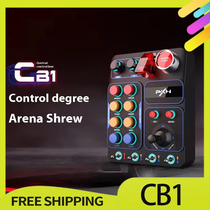 

PXN CB1 Racing Simulator Central Control Box Multifunctional Key Control Box RGB For EURO Truck Simulator Racing Game Accessory