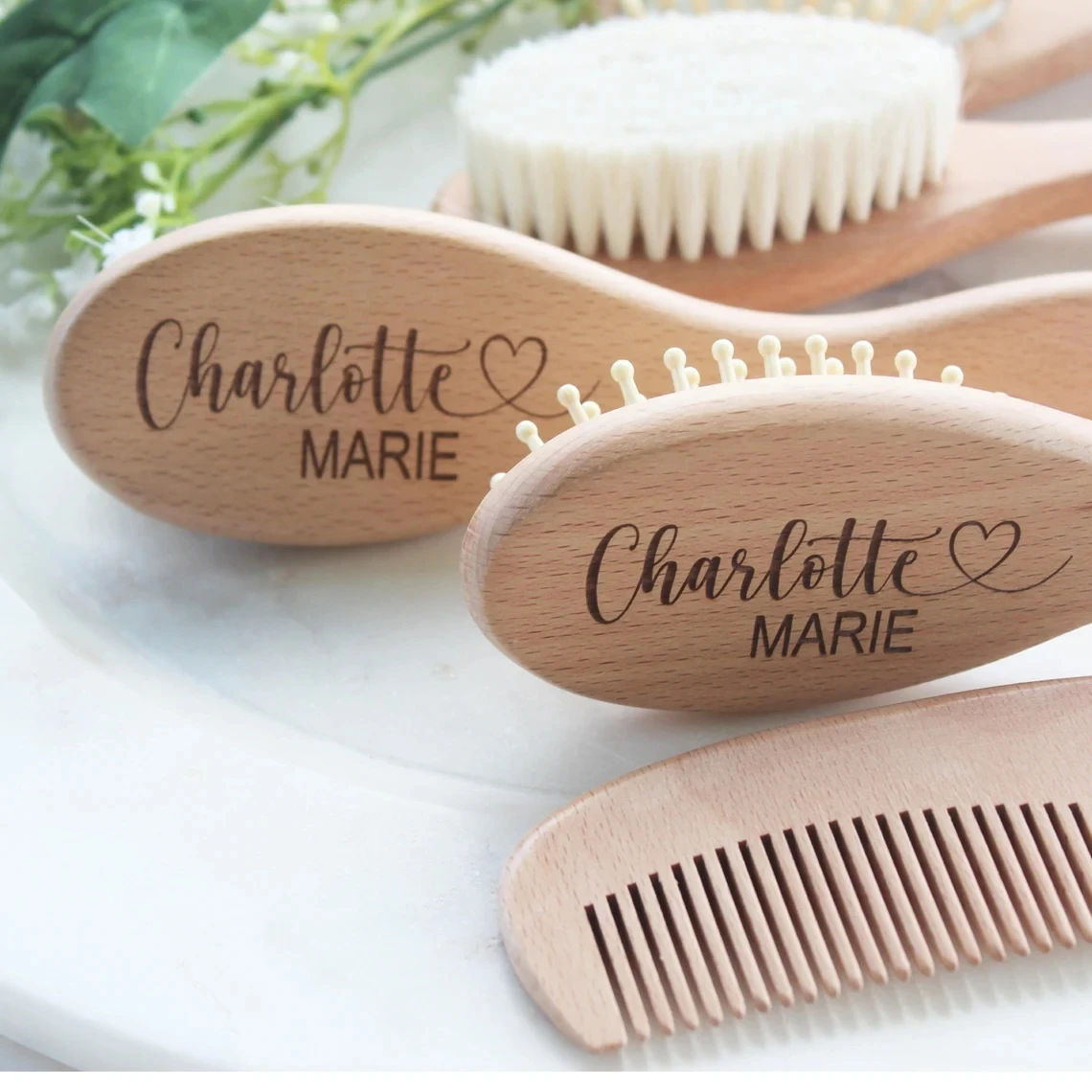 Custom Baby Gift Girls| Personalized Wooden Baby Hair Brush | Custom Baby Brush | Baby Shower Gift Girls | Baby Keepsake Gift