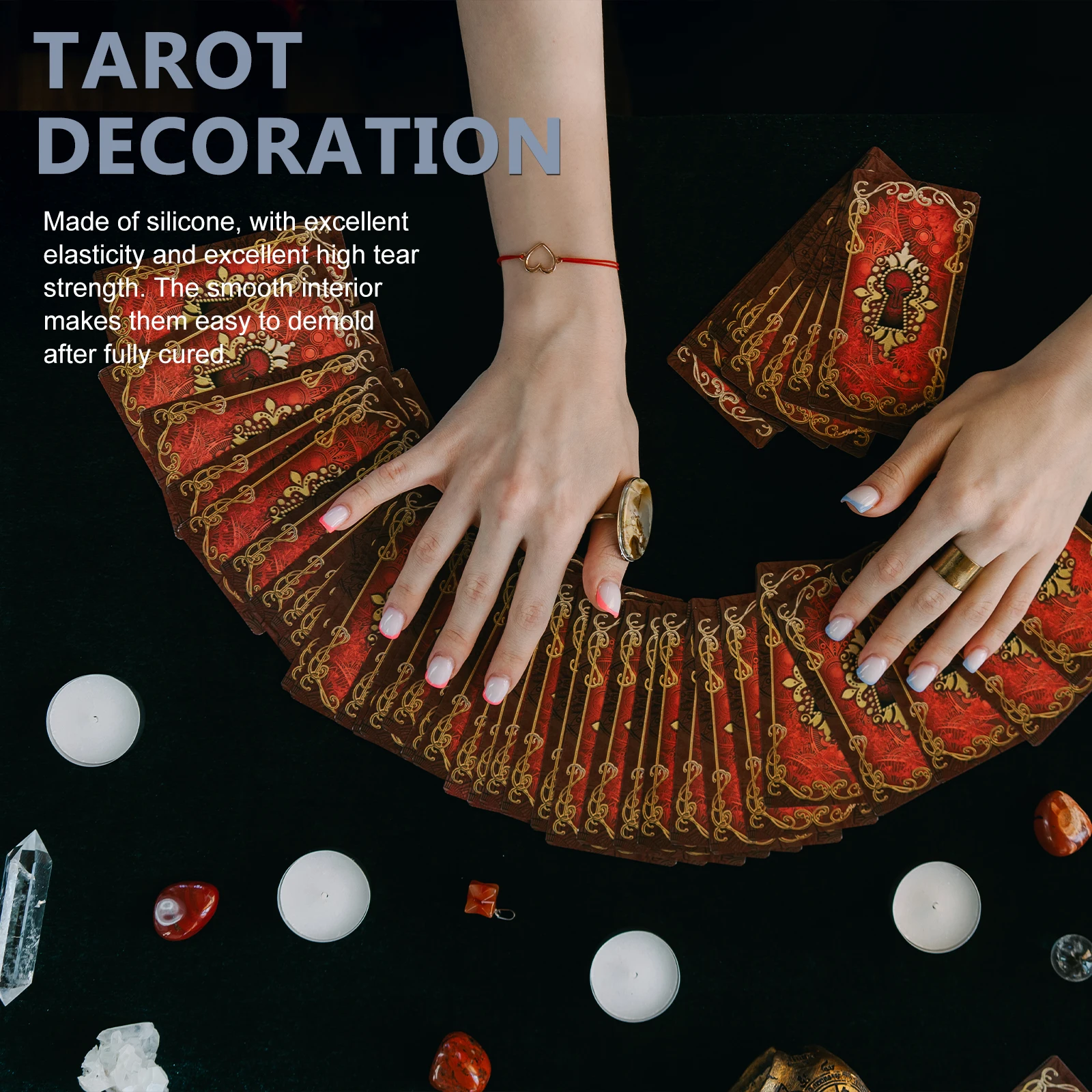 

Трафаретная форма Таро для DIY брелок, формы для эпоксидной смолы, ожерелье, кулон, силиконовое украшение, ювелирные изделия, кристалл