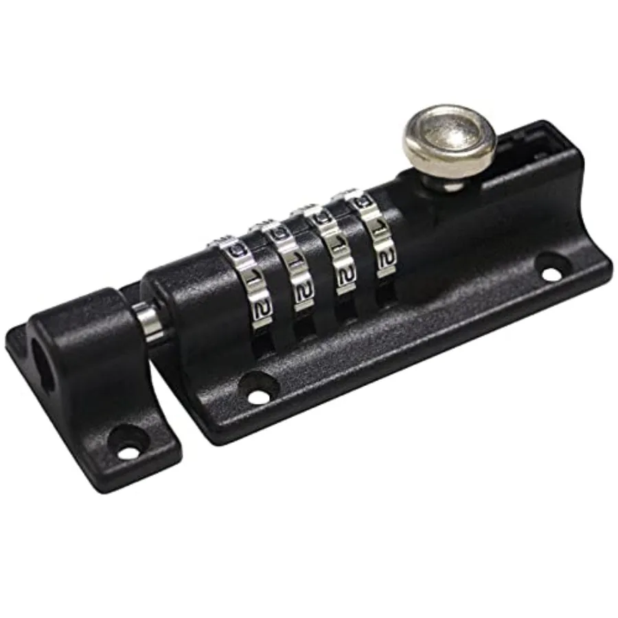 Sliding Combination Bolt Combi Bolt Latch Keyless Combination Bolt 4 Digit Pin Dial Slide Bolt for Sheds Gates Cupboards Fences