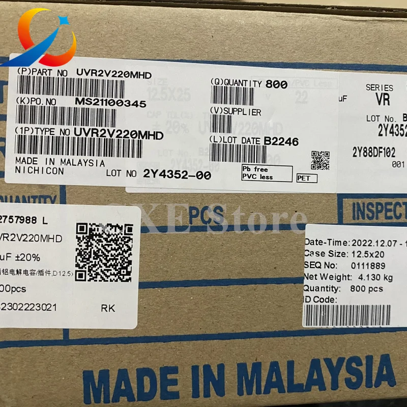 10 Uds VR 350V22UF volumen 12,5X25MM Nichicon condensadores electrolíticos UVR2V220MHD 22UF 350V nuevo