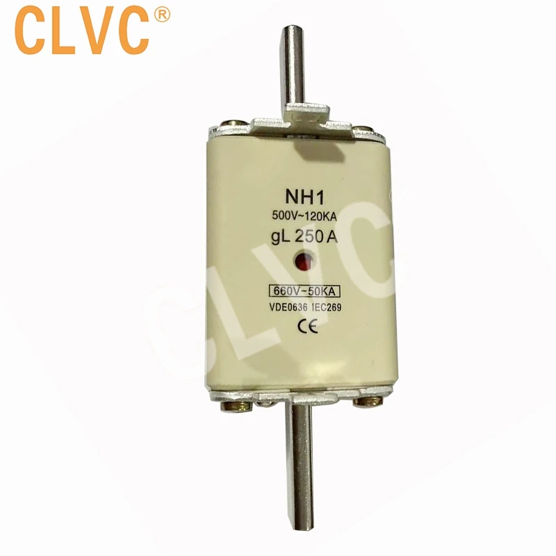 NH NH1 NT1 RT16-1 with Double Indicator HRC Ceramic Knife Blade 500V 100A 125A 160A 200A 250A Fuse link Fuse core Ceramic fuse