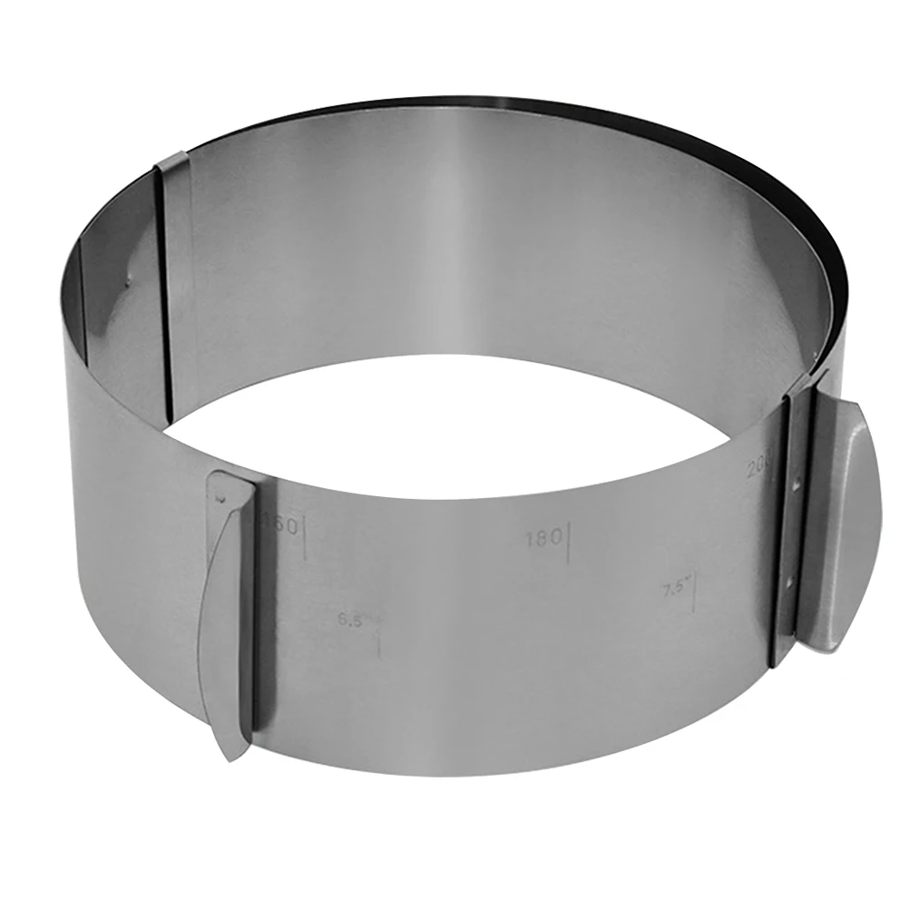 

Stainless Steel Adjustable Cake Mold for Home Baking Unique Shape Easy Demould Creative Dessert Kitchen Tool Ideal Gift