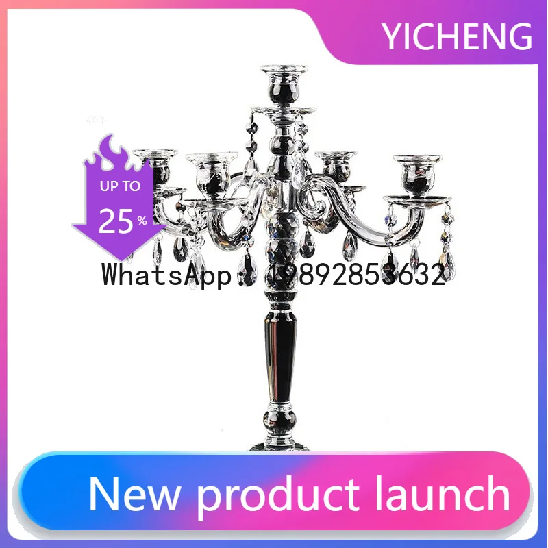

Zz five-head crystal candlestick wedding decoration housewarming gift crystal gift decoration diamond section